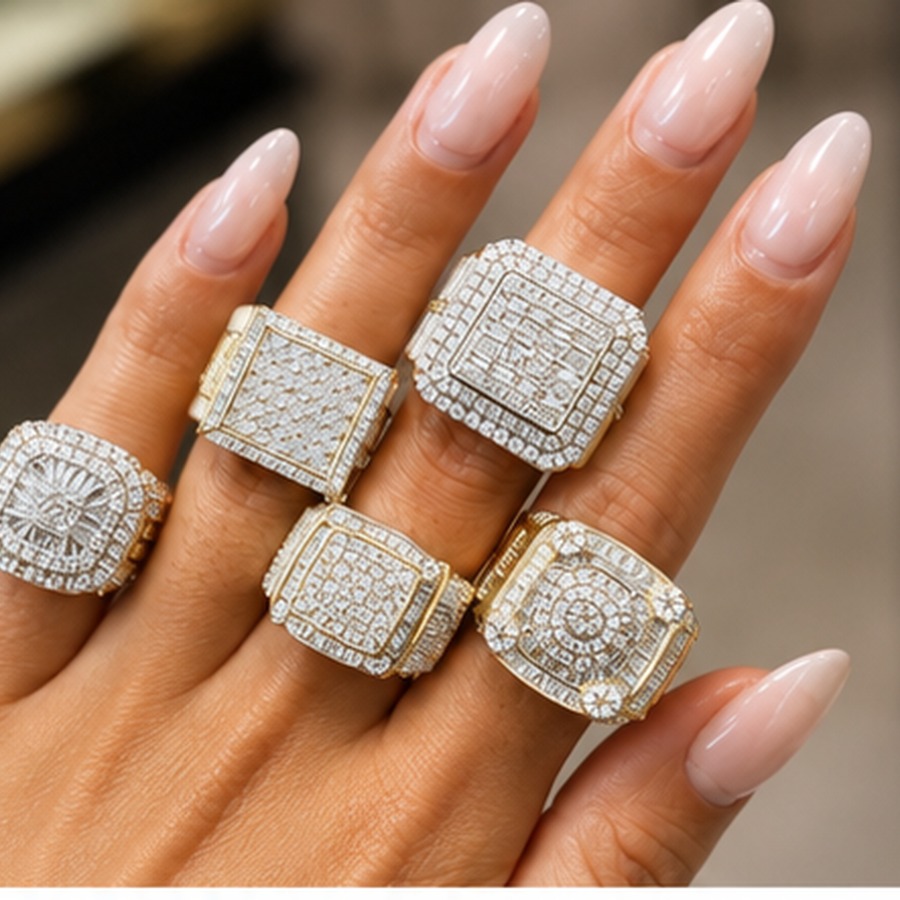 Diamond Statement Ring Stack