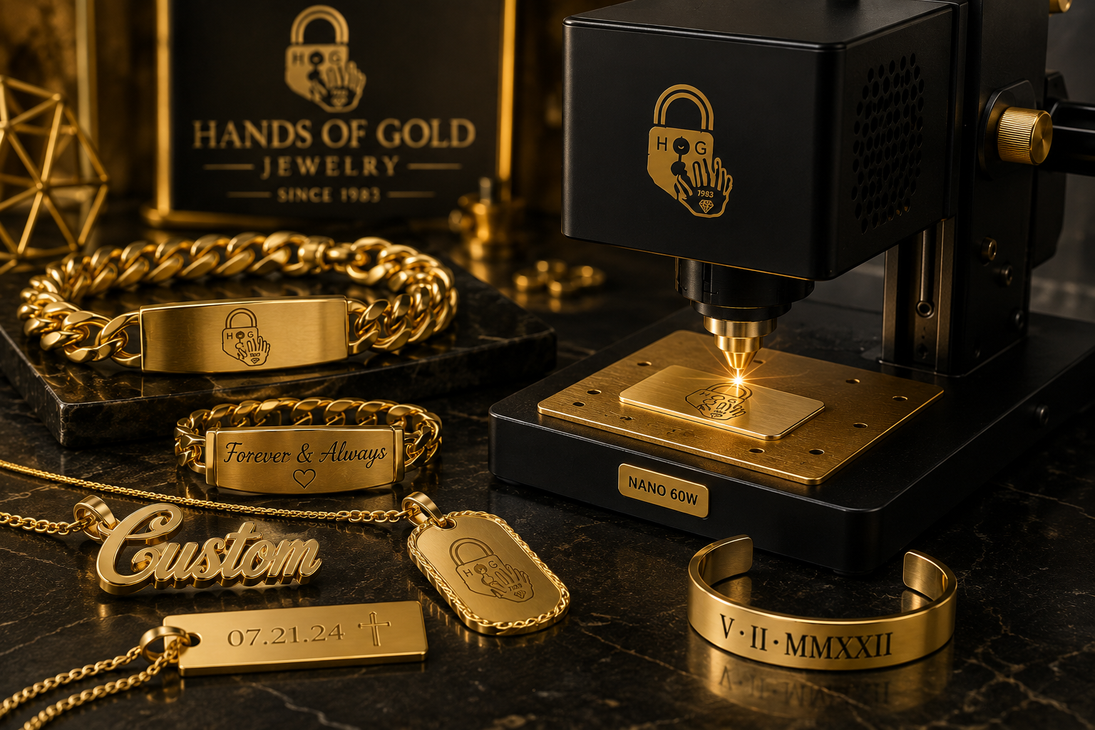 Hands of Gold engraving examples