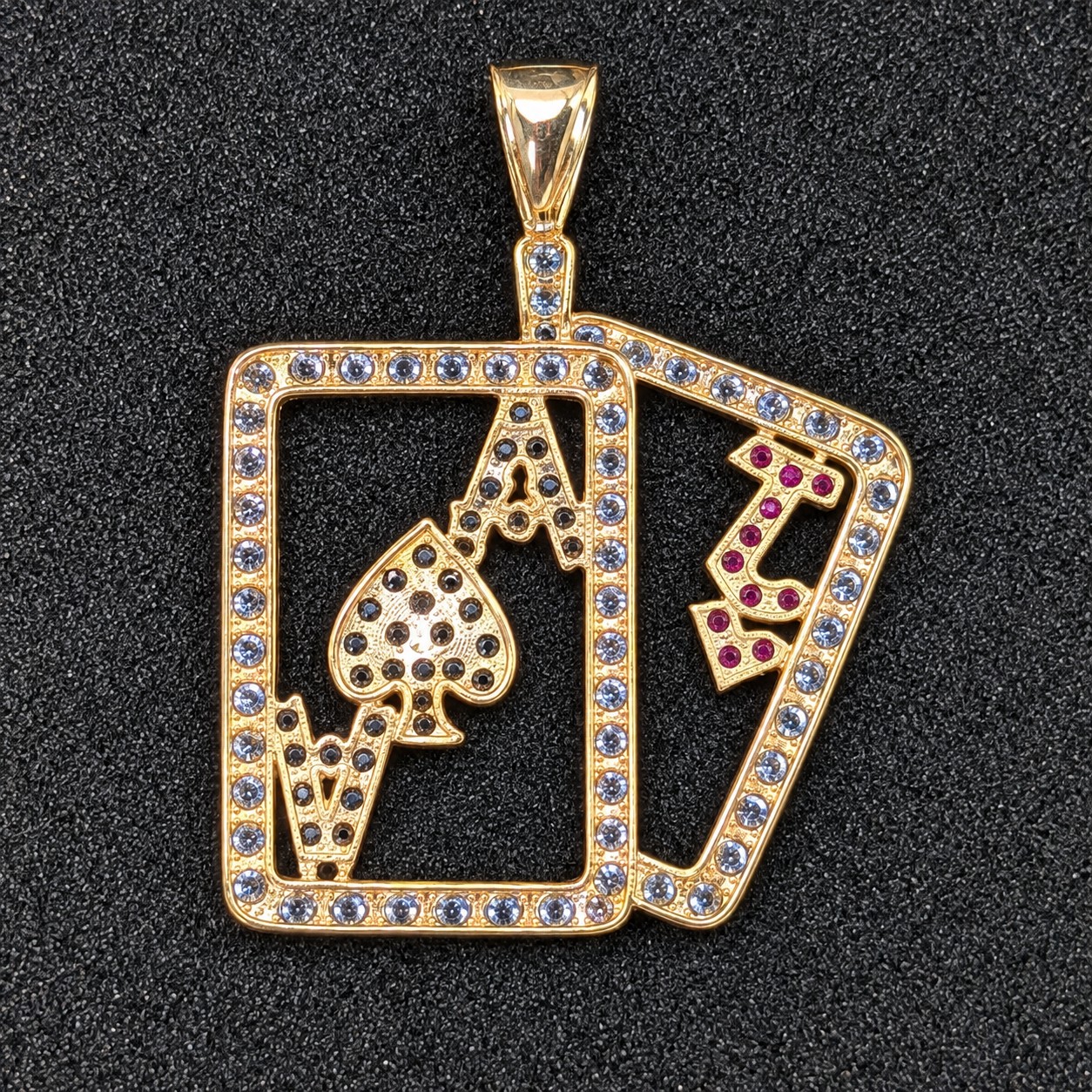 Back of 10K Yellow Gold Playing Cards Pendant