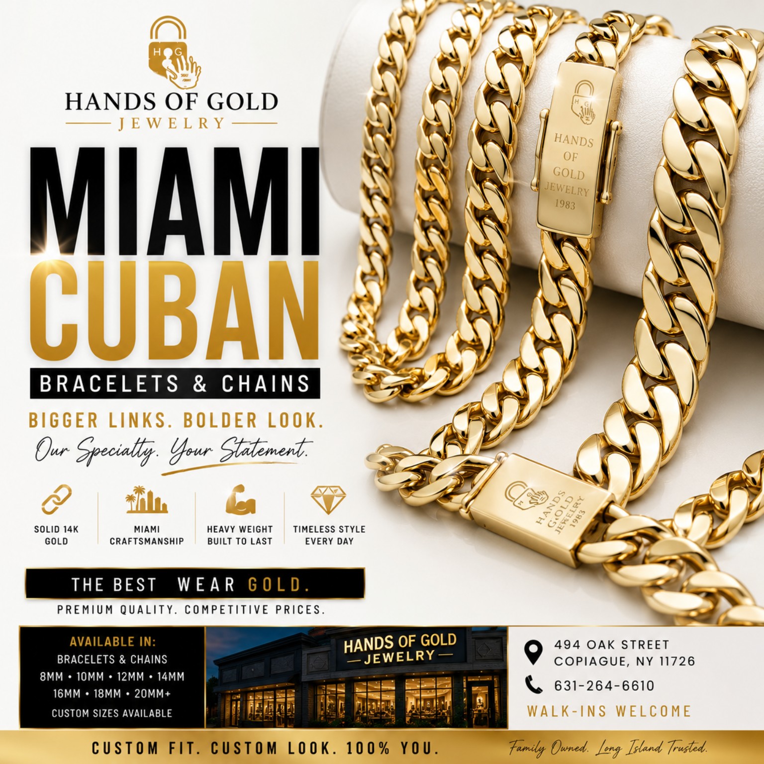 Miami Cuban bracelets and chains